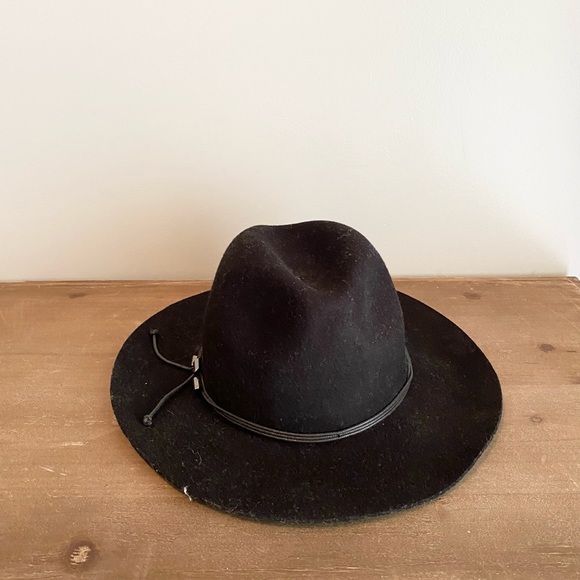 Nine West Black Felted Wool Panama Hat - Picture 2 of 7